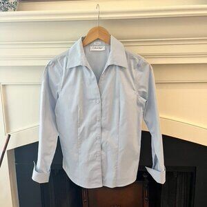 Calvin Klein Light Blue Non Iron Cotton Blouse